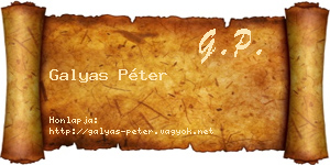 Galyas Péter névjegykártya